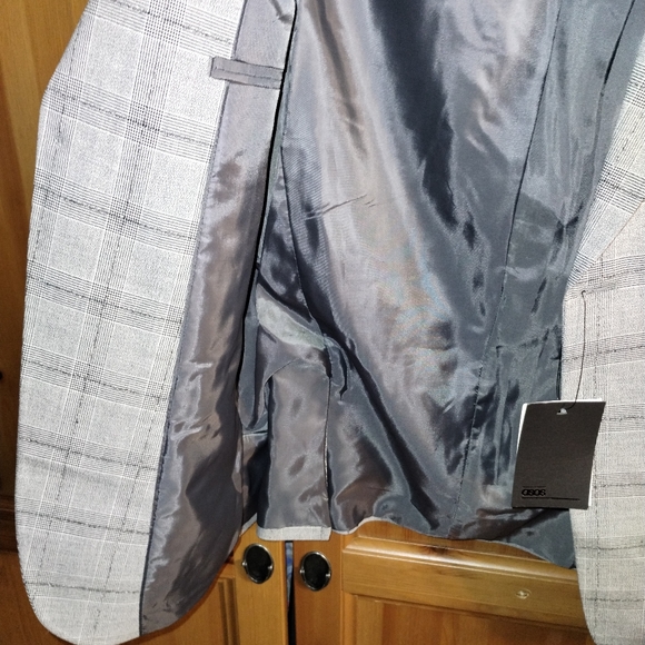 Mens Gray Plaid Balloon Pantsuit High Waisted - Picture 4 of 10